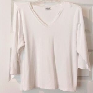 Coldwater Creek white cotton top